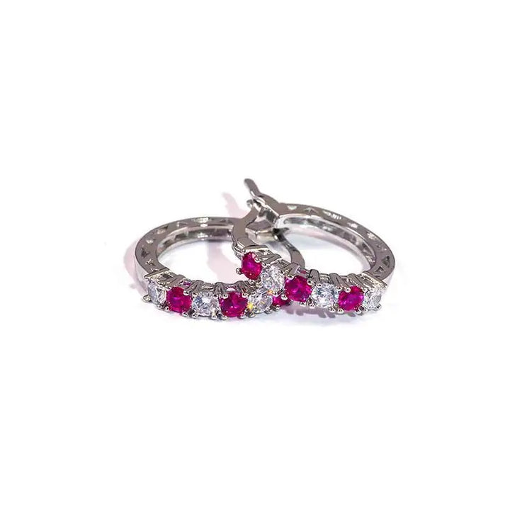 GoldenSpark™ – Clear CZ Zircon Round Stud Earrings for Women