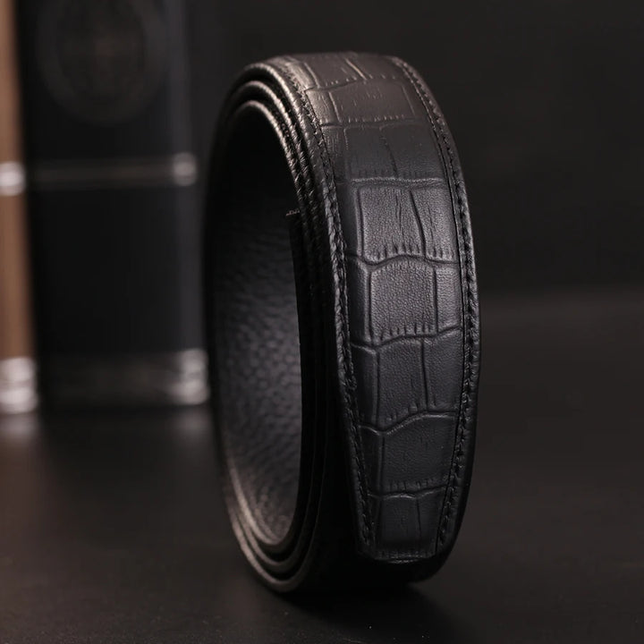 Belts For Men Strap Quality Genuine Leather Belt Men Automatic Buckle Black Belts Cummerbunds Cinturon Hombre Drop Shipping
