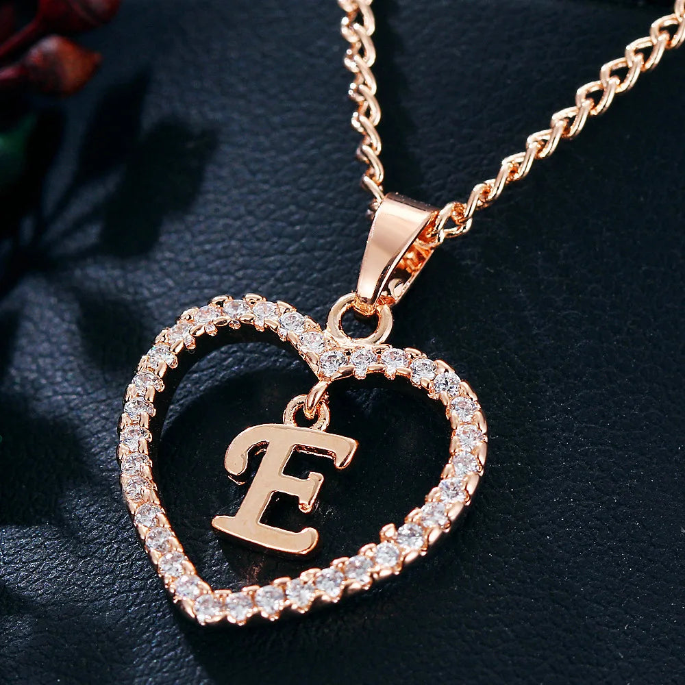 LoveLetter™ – 26 Letter Zircon Pendant Necklace
