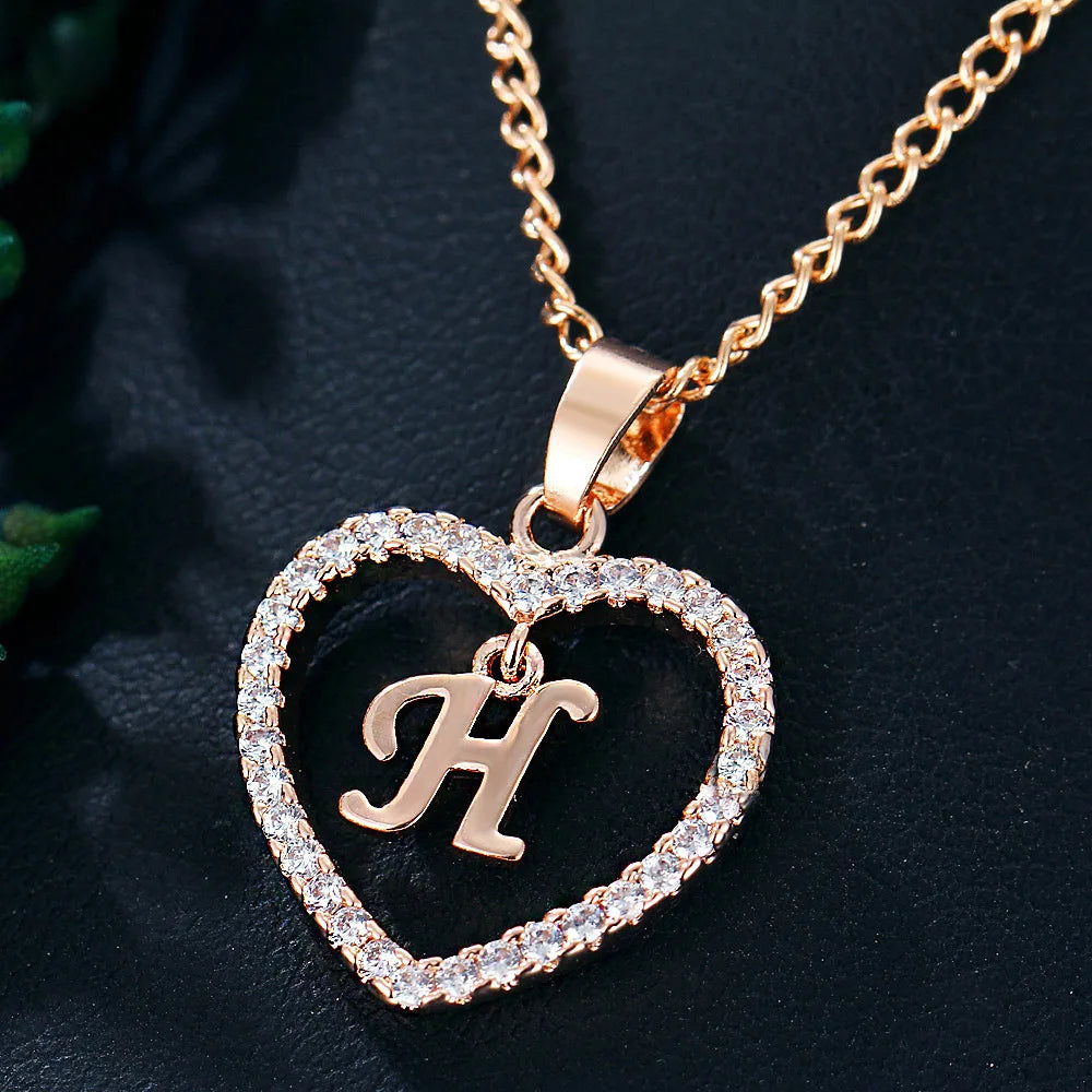 LoveLetter™ – 26 Letter Zircon Pendant Necklace