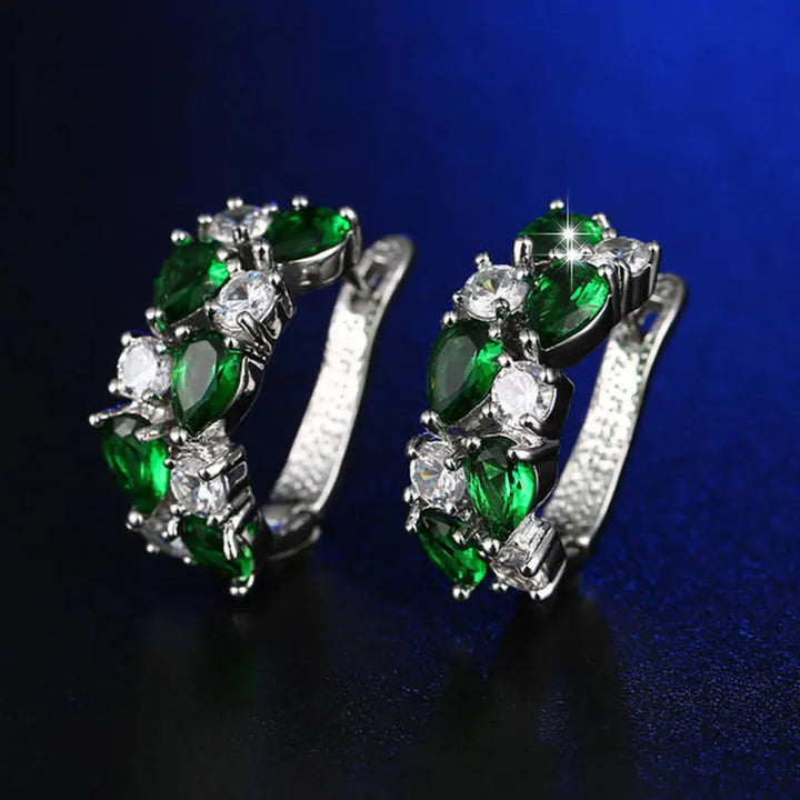 GoldenSpark™ – Clear CZ Zircon Round Stud Earrings for Women