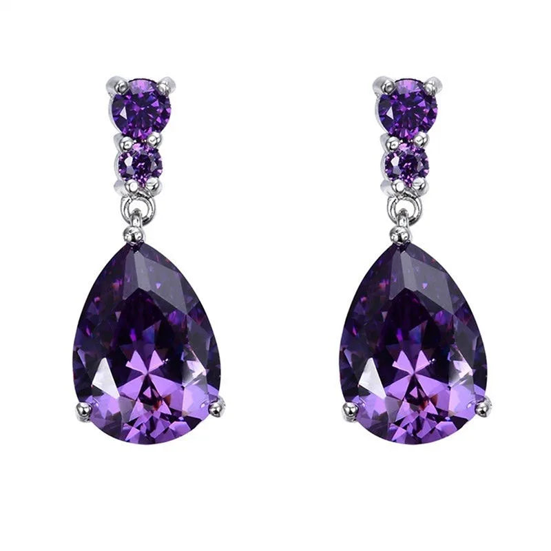 EternaBlue™ – Anti-Allergy Blue Crystal Wedding Earrings