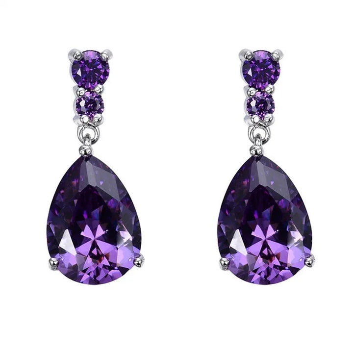 EternaBlue™ – Anti-Allergy Blue Crystal Wedding Earrings