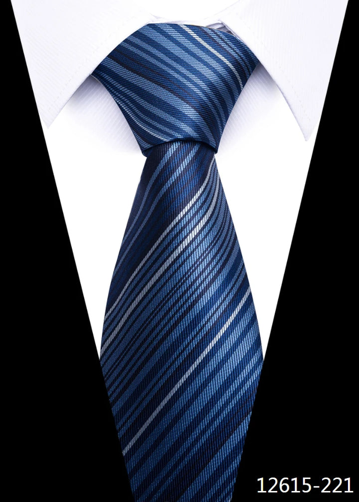 Tie Gravatas Fashion Wholesale Woven 8 cm Necktie Wedding Accessories Blue Man Dot Fit Group Party Office