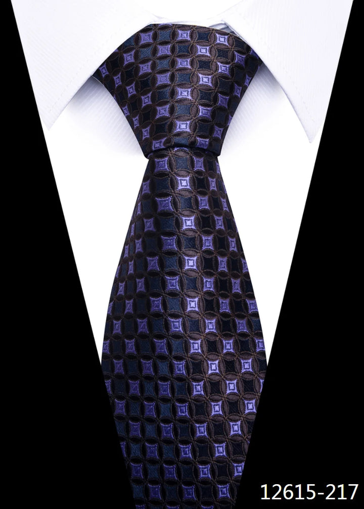 Tie Gravatas Fashion Wholesale Woven 8 cm Necktie Wedding Accessories Blue Man Dot Fit Group Party Office