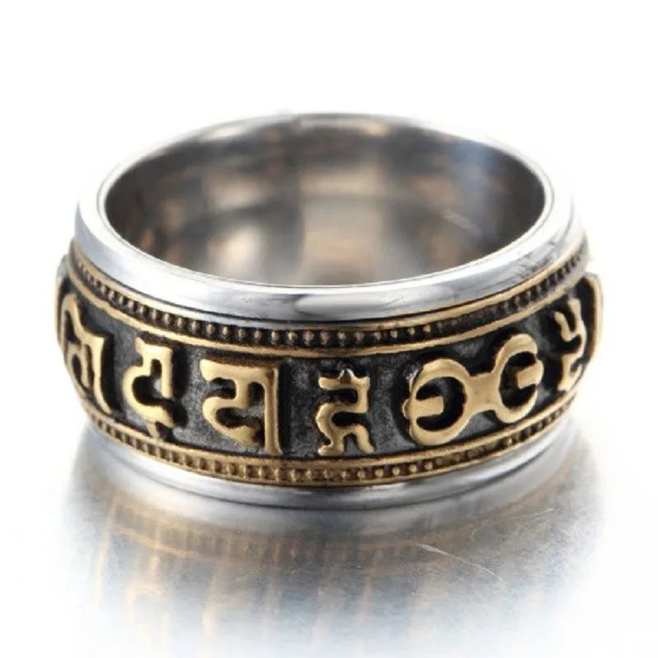 Rotatable Mantra Titanium Ring