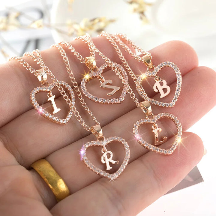 LoveLetter™ – 26 Letter Zircon Pendant Necklace