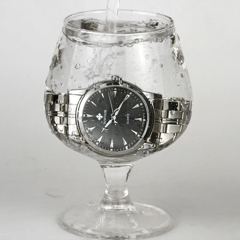 Luxury Men’s Watch – WWOOR Stainless Steel Waterproof Timepiece