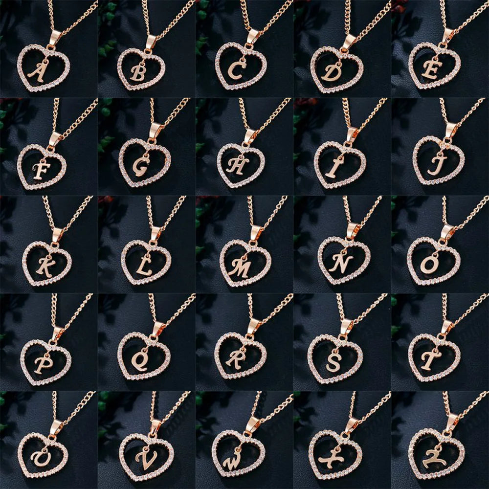 LoveLetter™ – 26 Letter Zircon Pendant Necklace