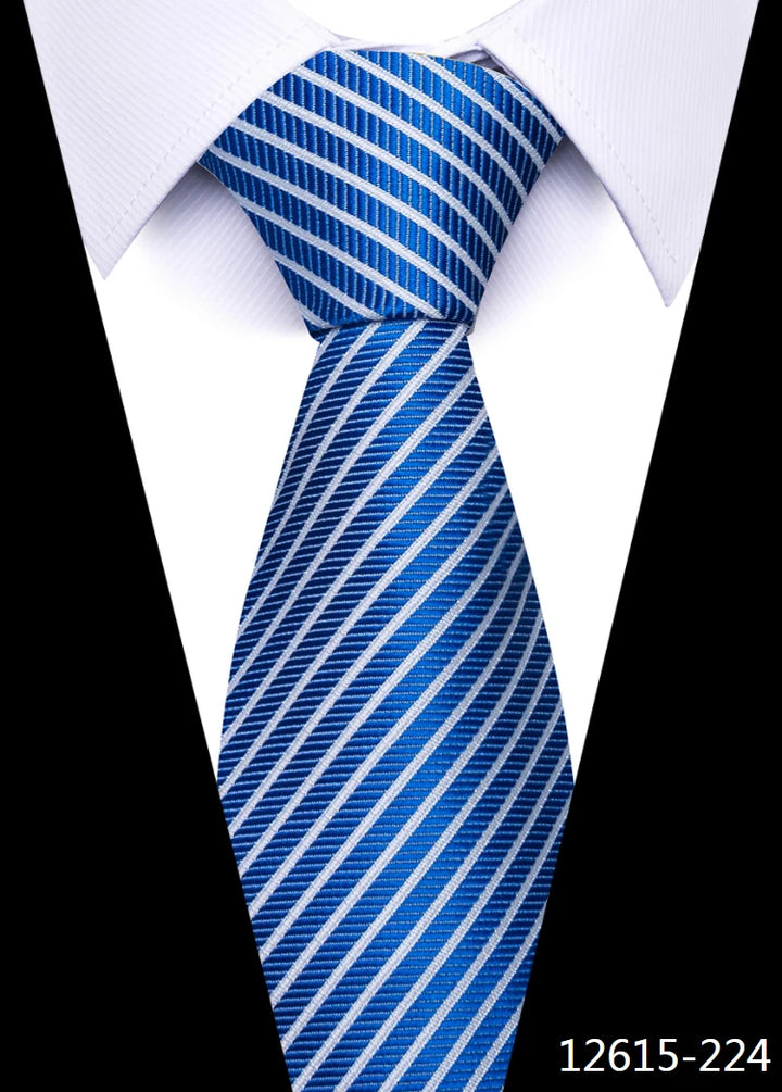 Tie Gravatas Fashion Wholesale Woven 8 cm Necktie Wedding Accessories Blue Man Dot Fit Group Party Office