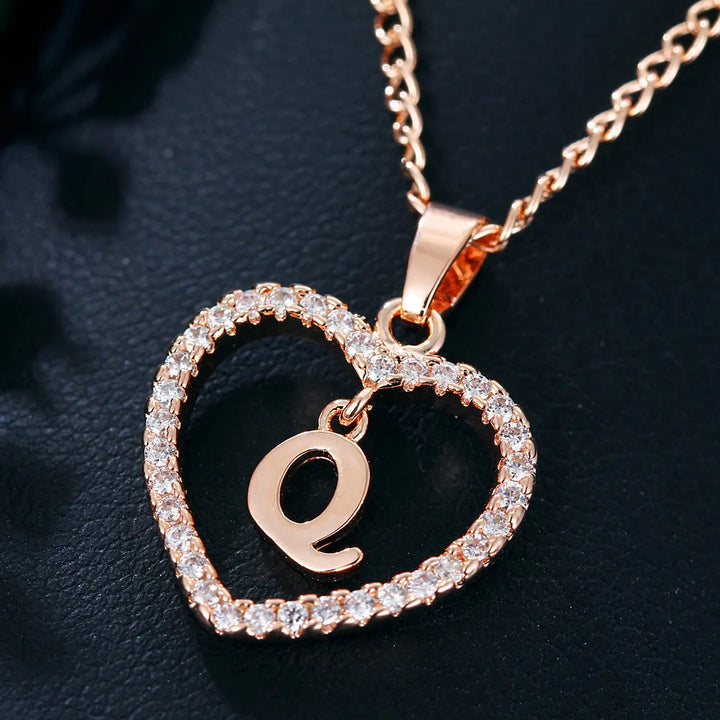 LoveLetter™ – 26 Letter Zircon Pendant Necklace