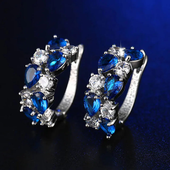 GoldenSpark™ – Clear CZ Zircon Round Stud Earrings for Women
