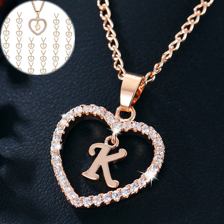 LoveLetter™ – 26 Letter Zircon Pendant Necklace