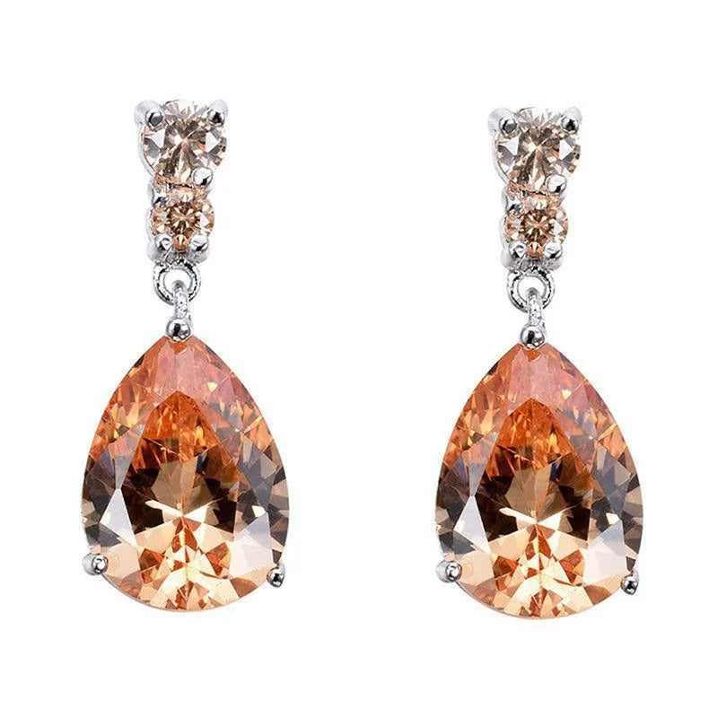 EternaBlue™ – Anti-Allergy Blue Crystal Wedding Earrings