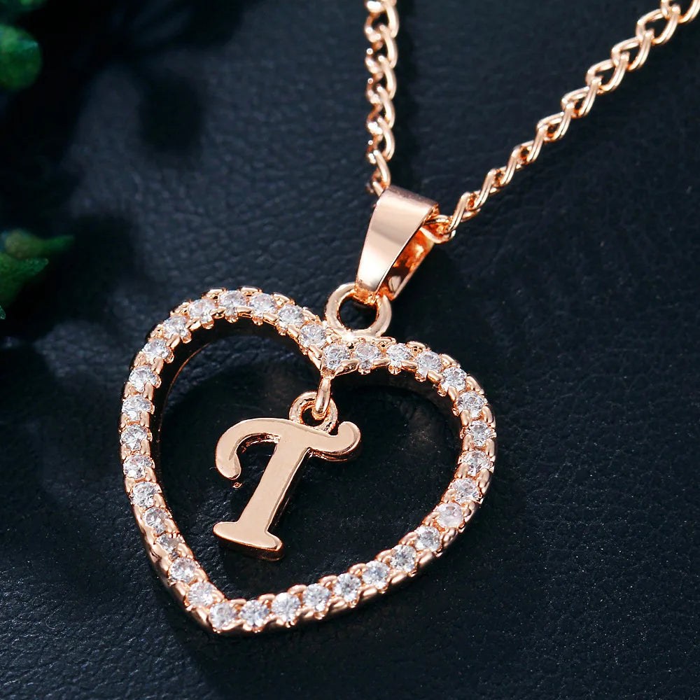 LoveLetter™ – 26 Letter Zircon Pendant Necklace