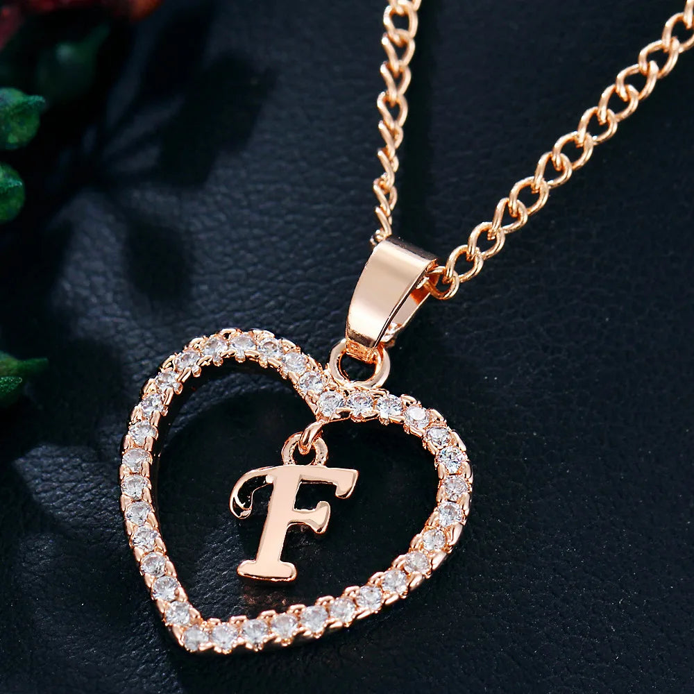 LoveLetter™ – 26 Letter Zircon Pendant Necklace