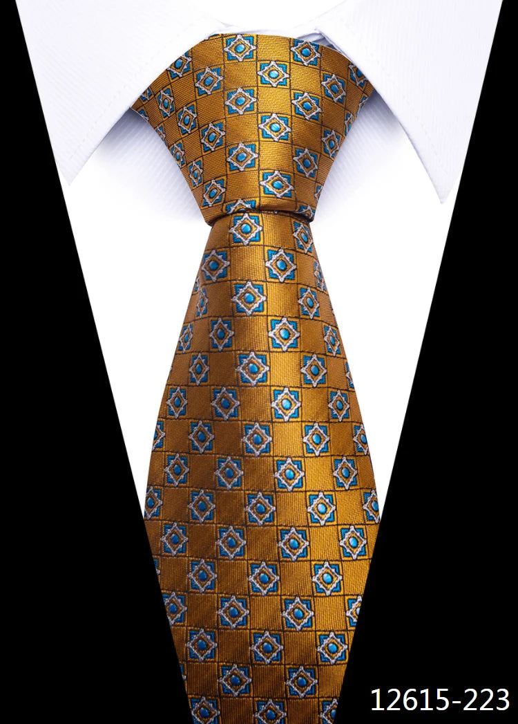 Tie Gravatas Fashion Wholesale Woven 8 cm Necktie Wedding Accessories Blue Man Dot Fit Group Party Office