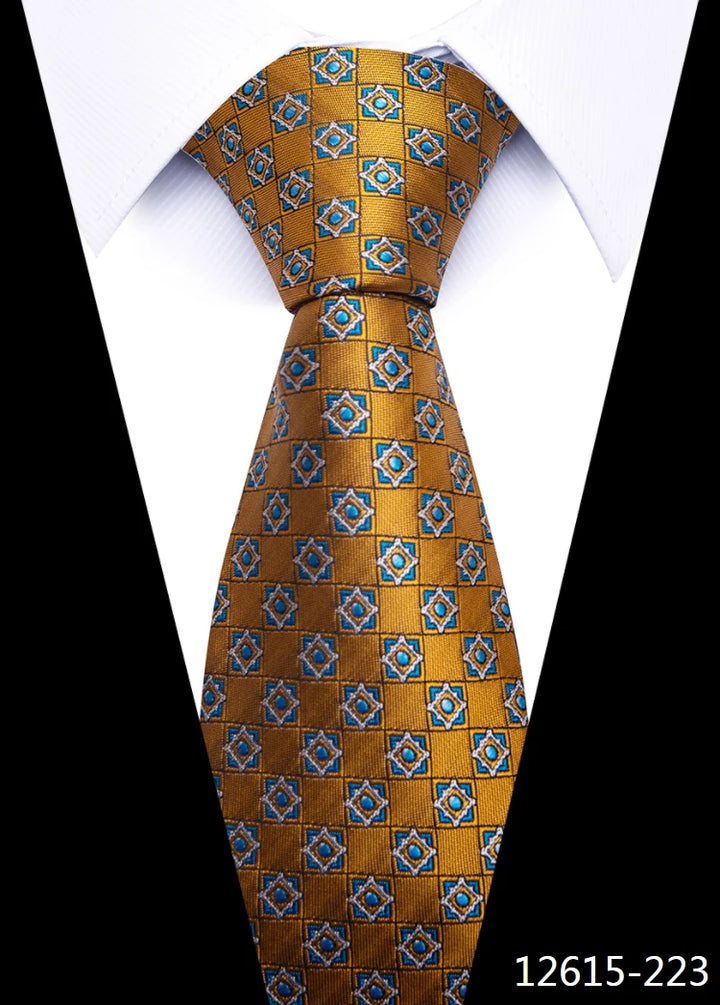 Tie Gravatas Fashion Wholesale Woven 8 cm Necktie Wedding Accessories Blue Man Dot Fit Group Party Office