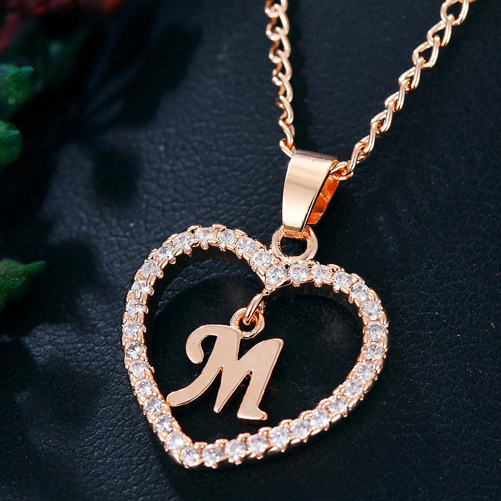 LoveLetter™ – 26 Letter Zircon Pendant Necklace