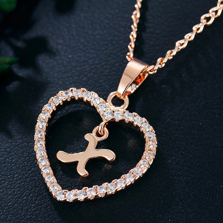 LoveLetter™ – 26 Letter Zircon Pendant Necklace