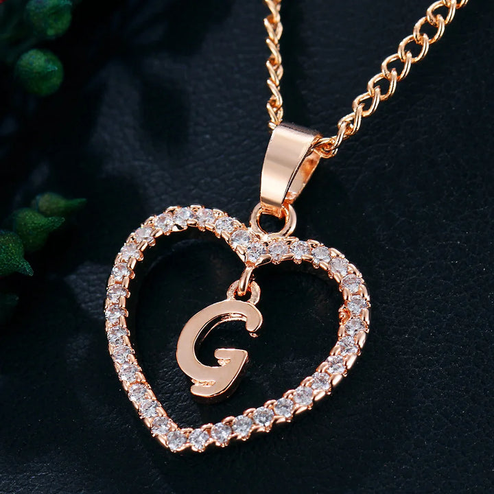 LoveLetter™ – 26 Letter Zircon Pendant Necklace