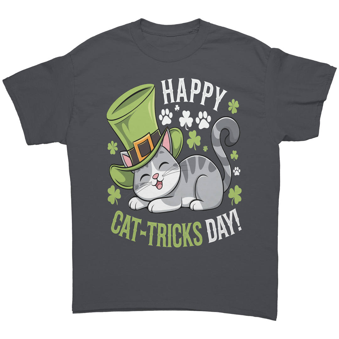 Happy_Cat-Tricks_Day_Gildan_Unisex_T-shi_Charcoal_Front_Mockup.png