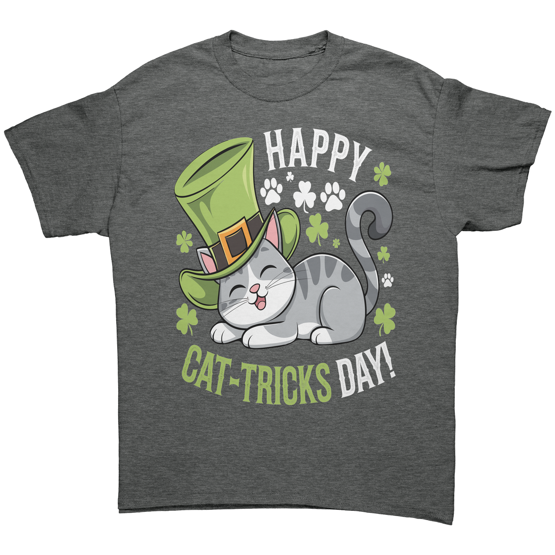 Happy_Cat-Tricks_Day_Gildan_Unisex_T-shi_Graphite_Heather_Front_Mockup.png