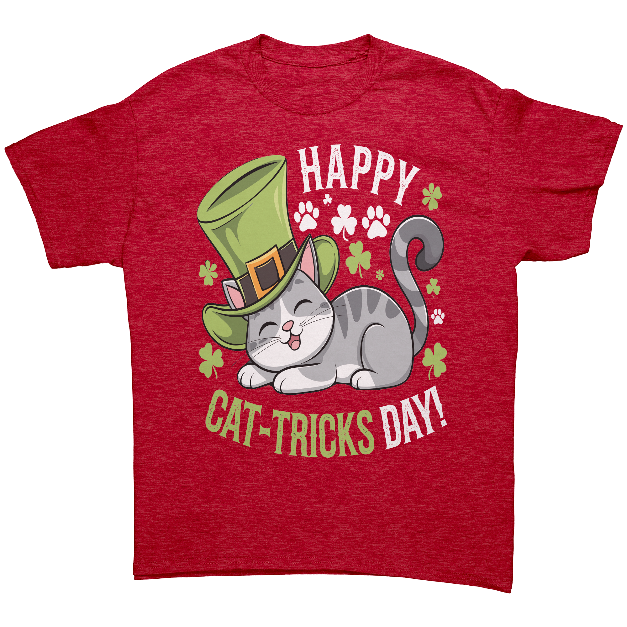Happy_Cat-Tricks_Day_Gildan_Unisex_T-shi_Heather_Red_Mockup.png