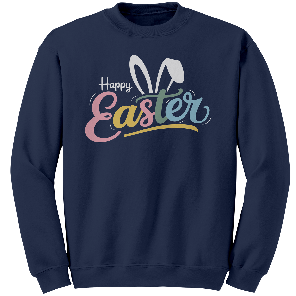 Happy_Easter_Bunny_Ears_Gildan_Crewneck__Navy_Mockup.png