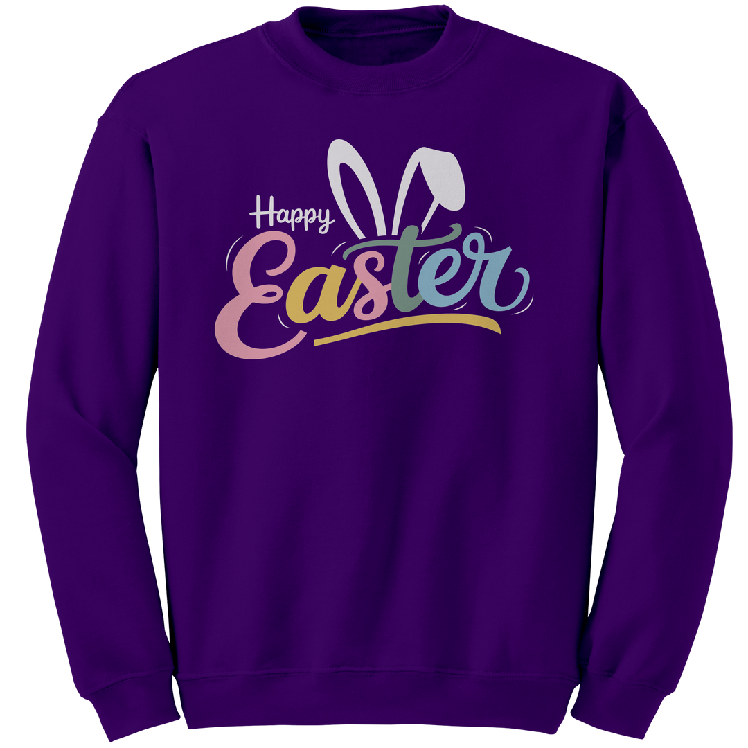 Happy_Easter_Bunny_Ears_Gildan_Crewneck__Purple_Front_Mockup.png