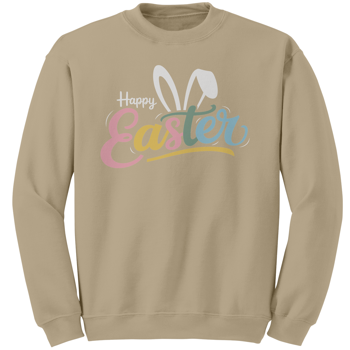 Happy_Easter_Bunny_Ears_Gildan_Crewneck__Sand_Mockup.png