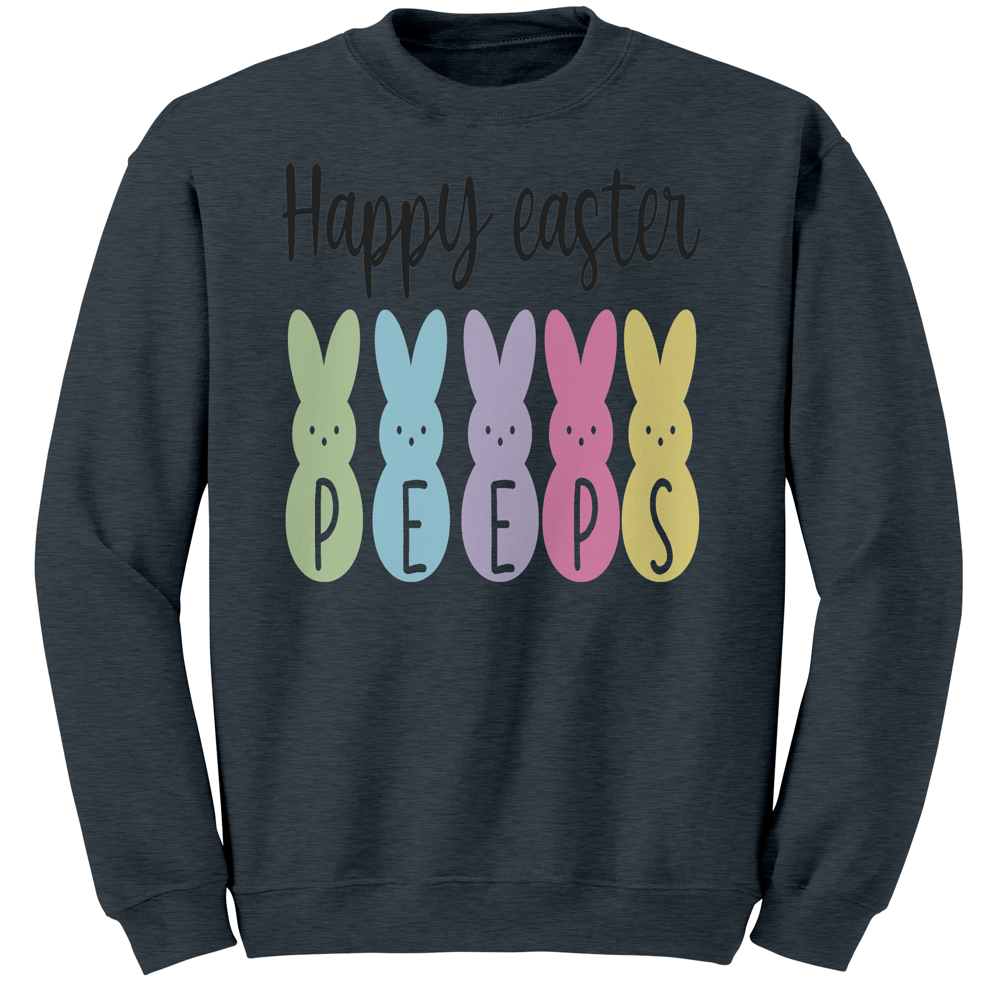 Happy_Easter_Peeps_Gildan_Crewneck_Sweat_Dark_Heather_Mockup.png