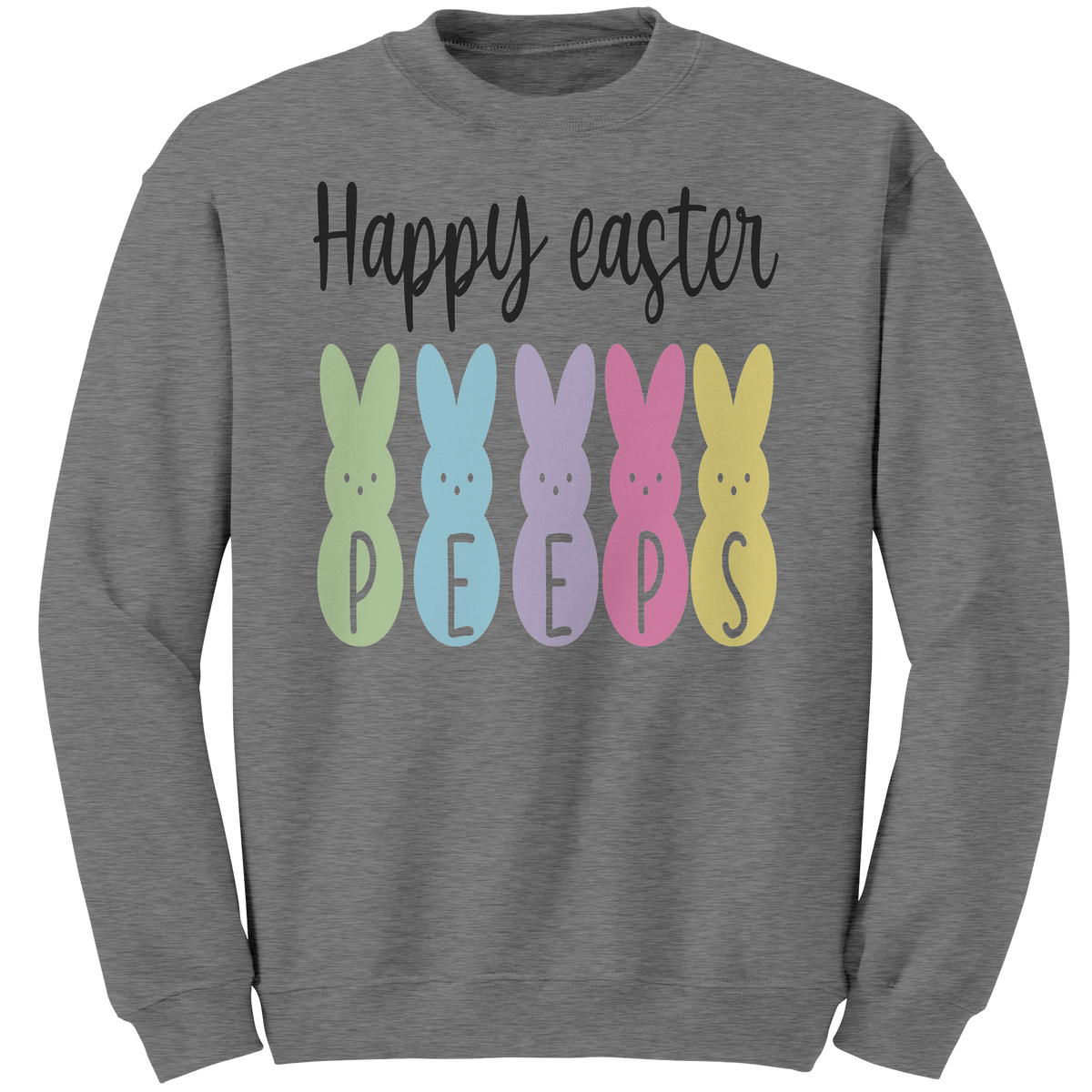 Happy_Easter_Peeps_Gildan_Crewneck_Sweat_Graphite_Heather_Mockup.png