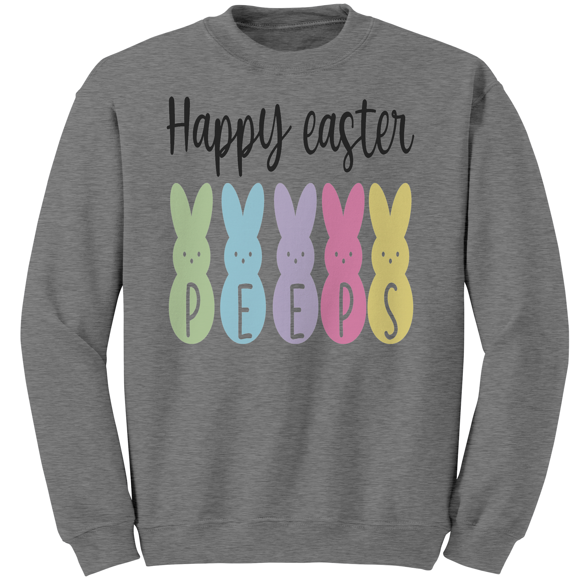 Happy_Easter_Peeps_Gildan_Crewneck_Sweat_Graphite_Heather_Mockup.png
