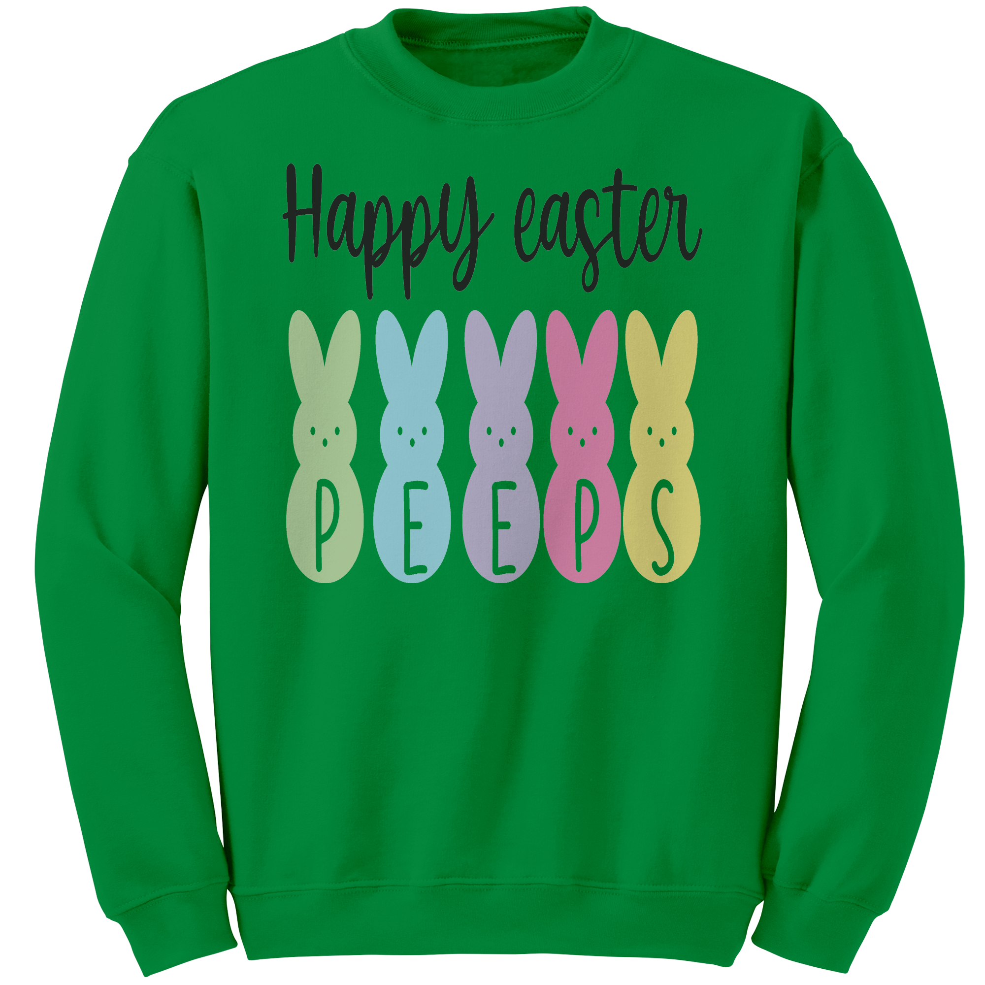 Happy_Easter_Peeps_Gildan_Crewneck_Sweat_Irish_Green_Mockup.png