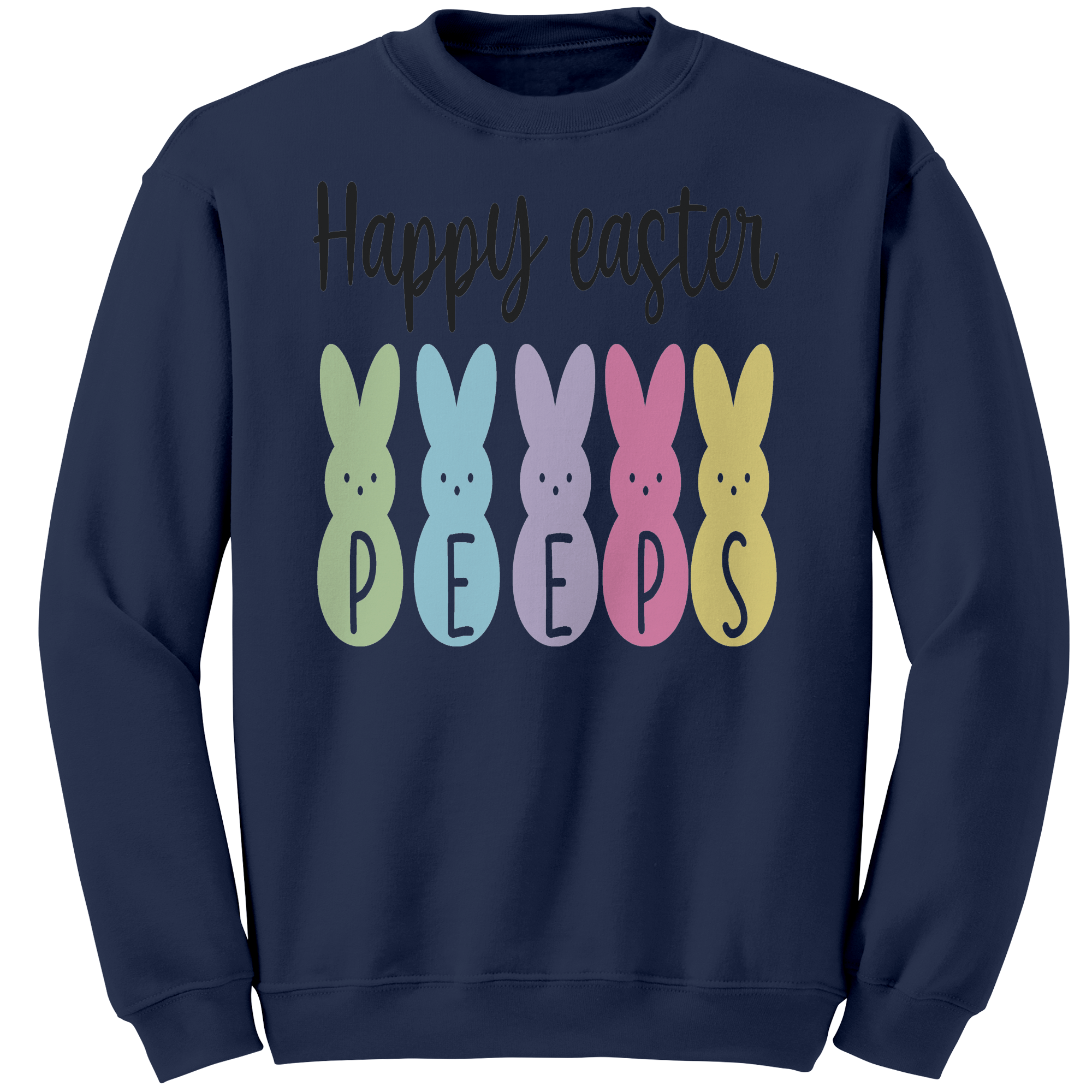 Happy_Easter_Peeps_Gildan_Crewneck_Sweat_Navy_Mockup.png
