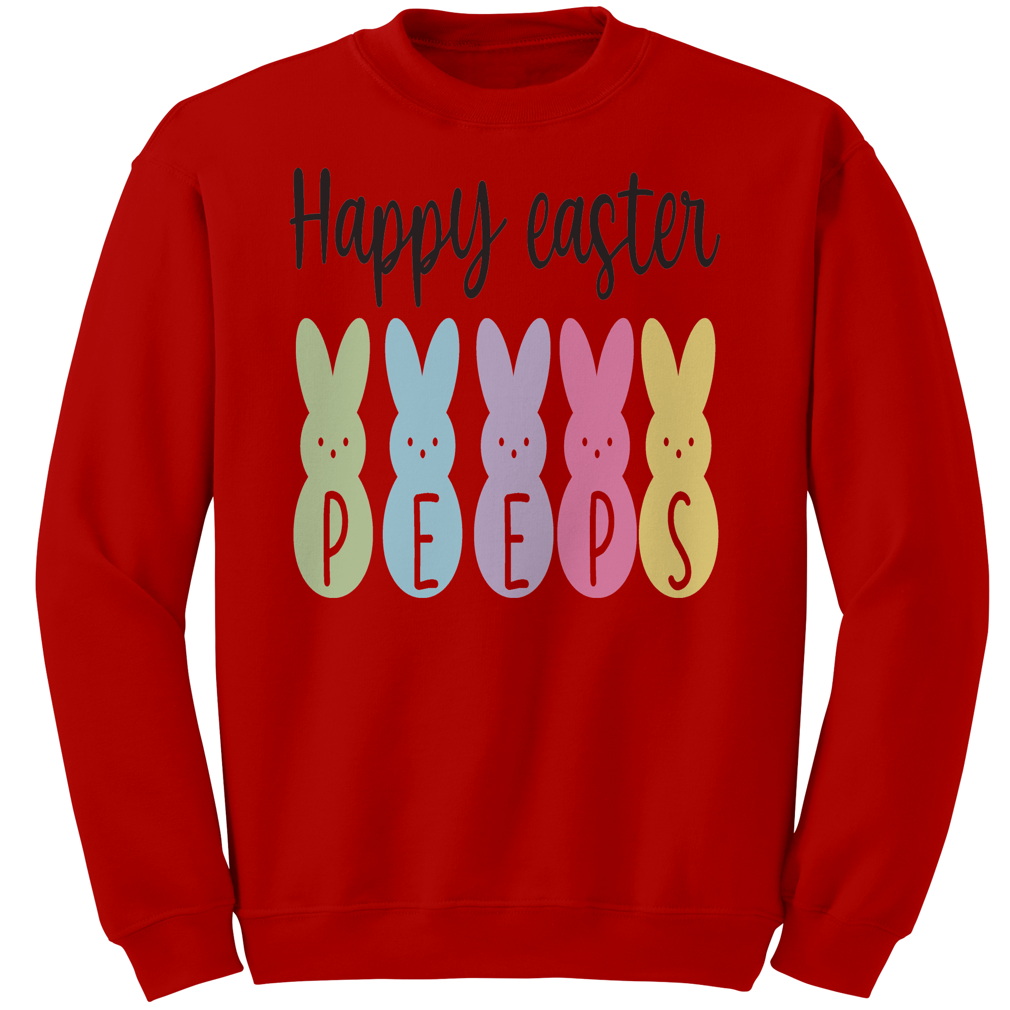 Happy_Easter_Peeps_Gildan_Crewneck_Sweat_Red_Mockup.png