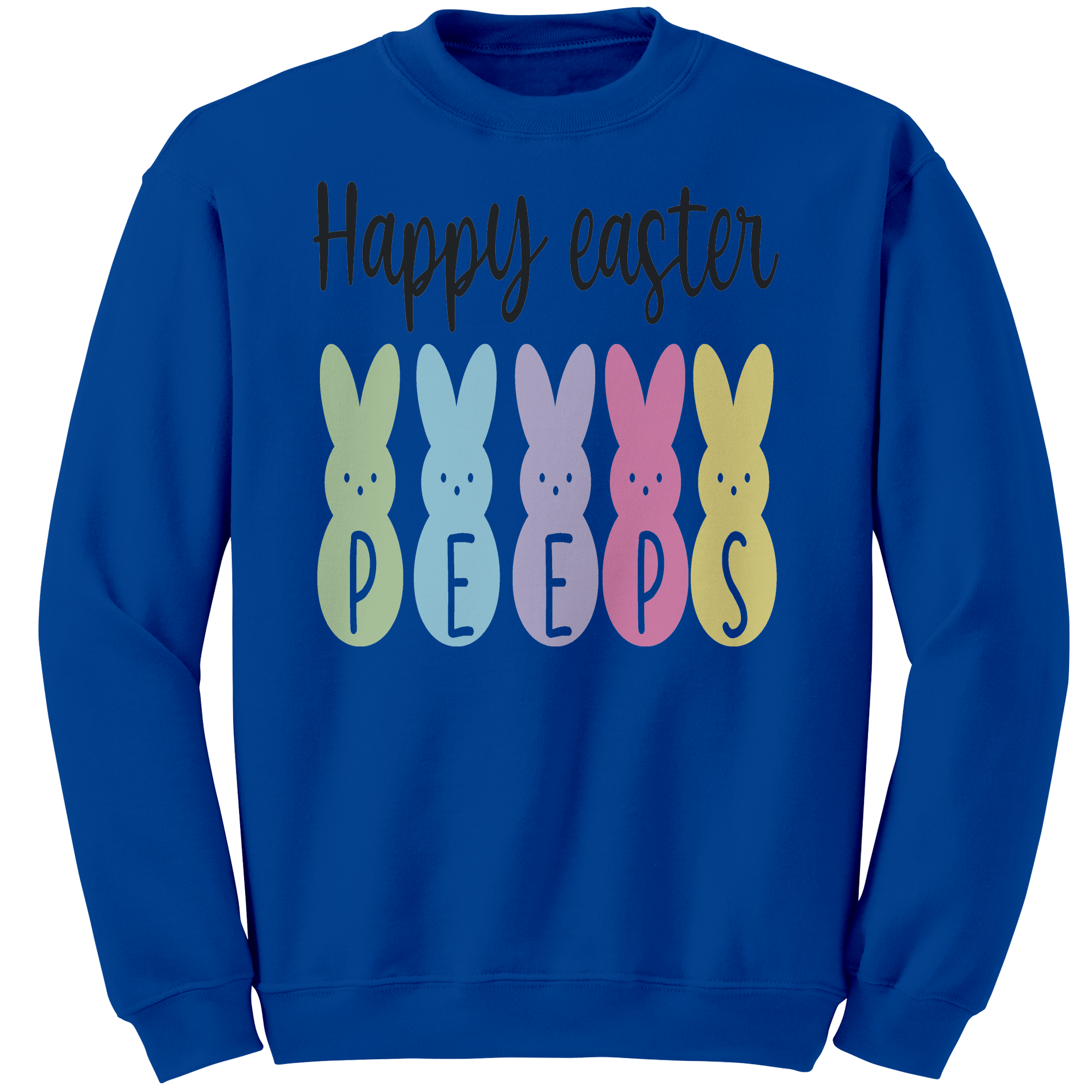 Happy_Easter_Peeps_Gildan_Crewneck_Sweat_Royal_Mockup.png