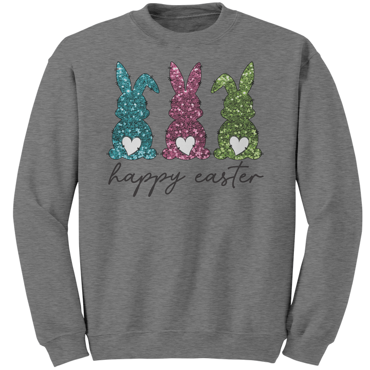 Happy_Easter_Sequin_Rabbits_Gildan_Crewn_Graphite_Heather_Mockup.png