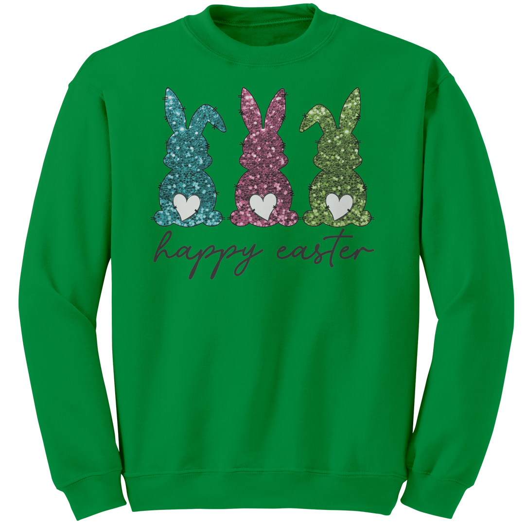 Happy_Easter_Sequin_Rabbits_Gildan_Crewn_Irish_Green_Mockup.png