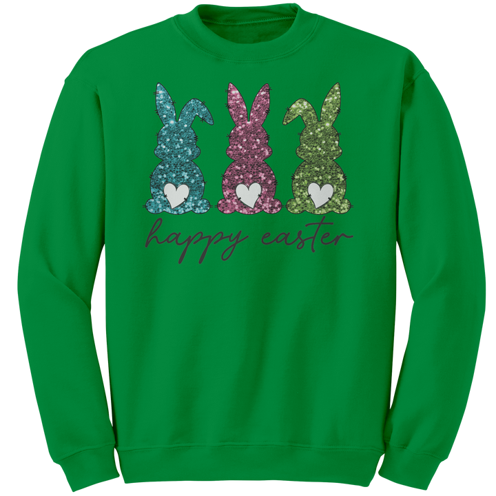 Happy_Easter_Sequin_Rabbits_Gildan_Crewn_Irish_Green_Mockup.png