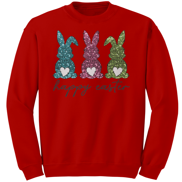 Happy_Easter_Sequin_Rabbits_Gildan_Crewn_Red_Mockup.png