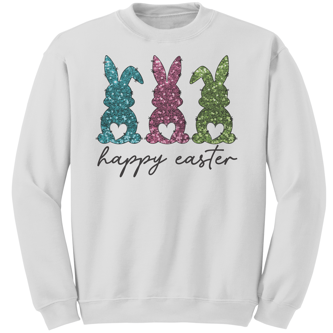 Happy_Easter_Sequin_Rabbits_Gildan_Crewn_White_Mockup.png