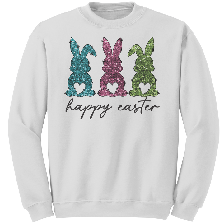 Happy_Easter_Sequin_Rabbits_Gildan_Crewn_White_Mockup.png