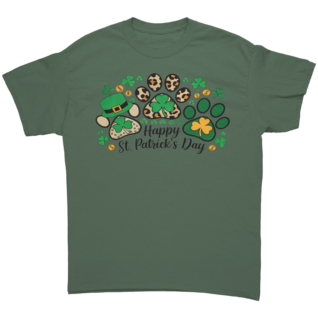 Happy_St_Patricks_Day_Gildan_Unisex_T-_Military_Green_Front_Mockup.png