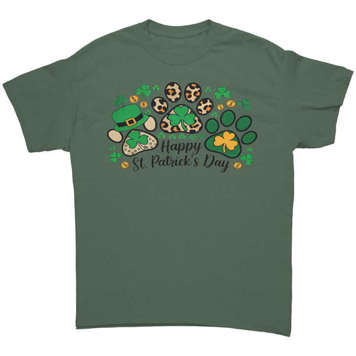 Happy_St_Patricks_Day_Gildan_Unisex_T-_Military_Green_Front_Mockup.png