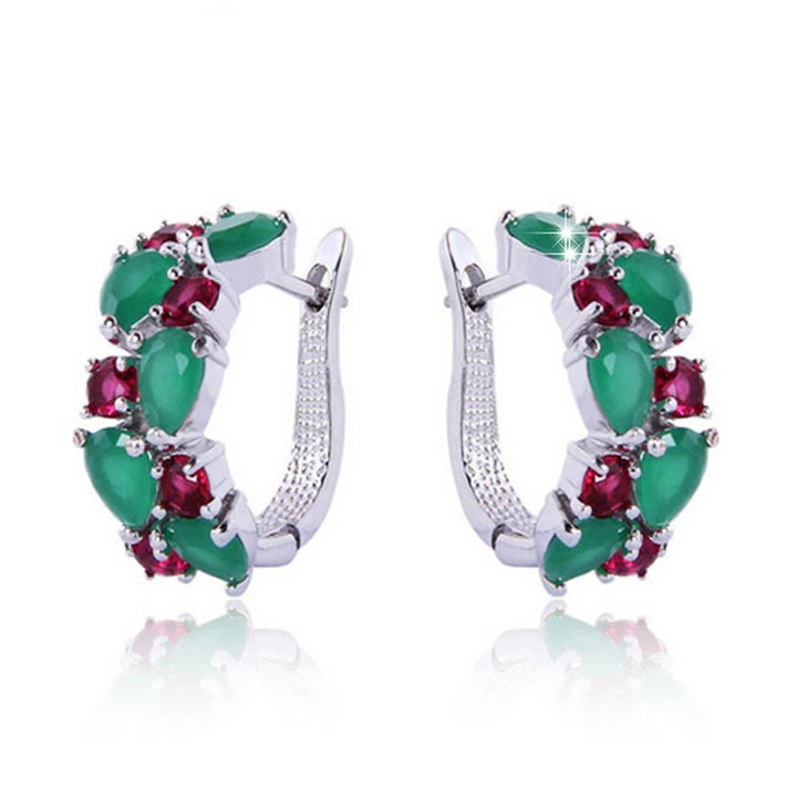 GoldenSpark™ – Clear CZ Zircon Round Stud Earrings for Women