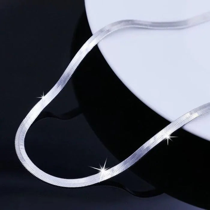 Hot 925 Sterling silver 18K Gold 4MM chain Necklace for Women Luxury Jewelry wedding gift choker Clavicle  Gift