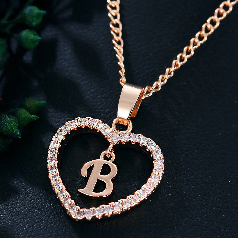 LoveLetter™ – 26 Letter Zircon Pendant Necklace