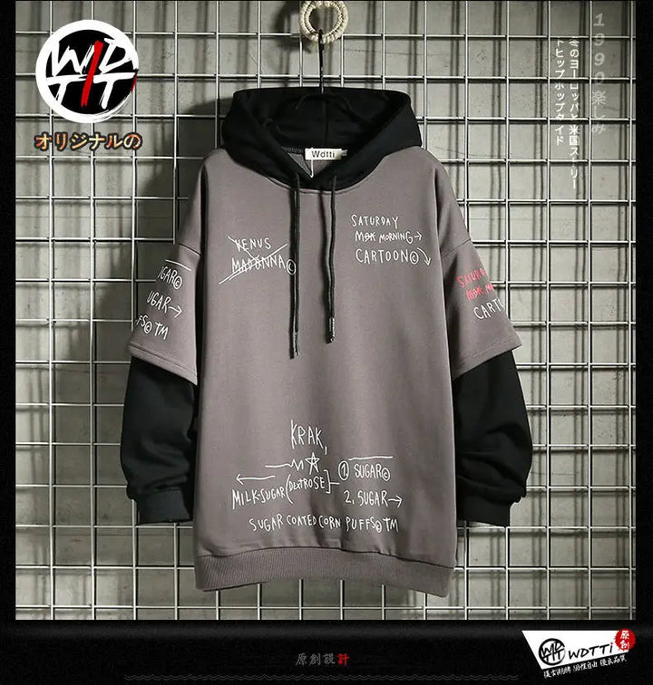 Retro Layered Hoodie